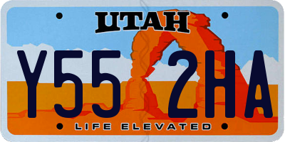 UT license plate Y552HA