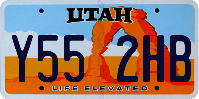 UT license plate Y552HB