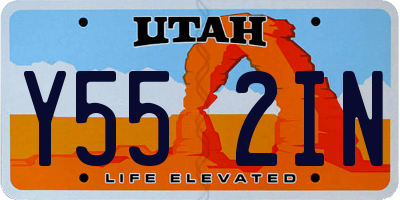 UT license plate Y552IN
