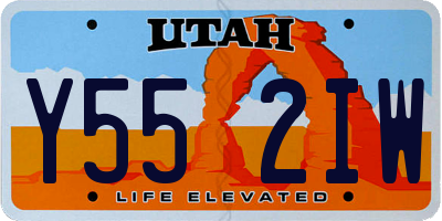 UT license plate Y552IW