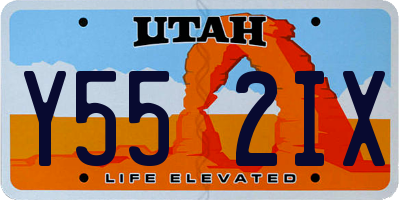 UT license plate Y552IX