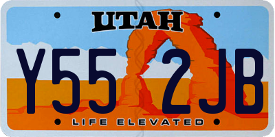 UT license plate Y552JB