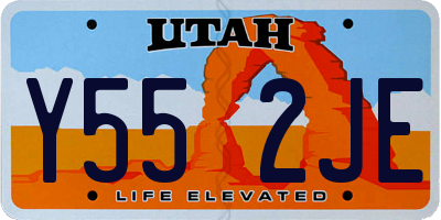 UT license plate Y552JE