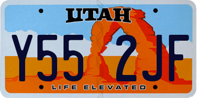 UT license plate Y552JF