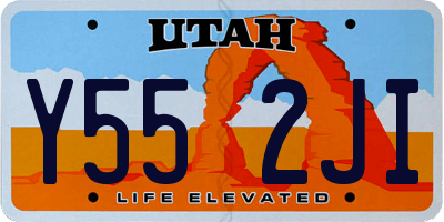 UT license plate Y552JI