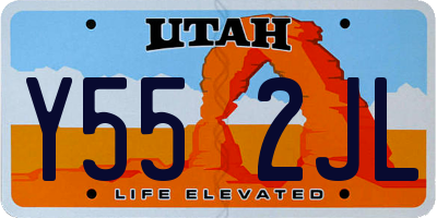 UT license plate Y552JL