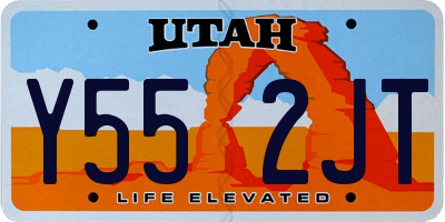 UT license plate Y552JT