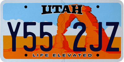 UT license plate Y552JZ
