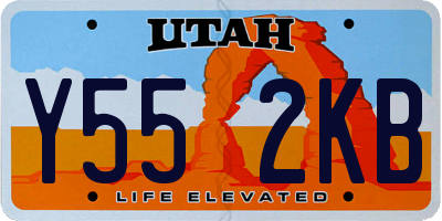UT license plate Y552KB