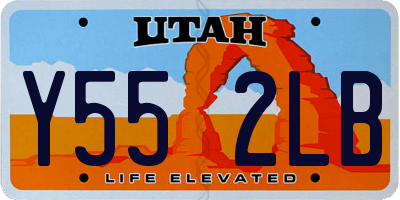 UT license plate Y552LB