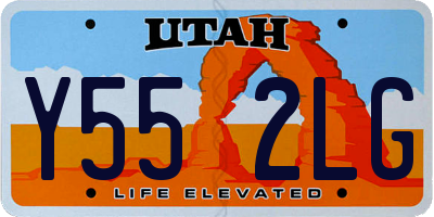 UT license plate Y552LG