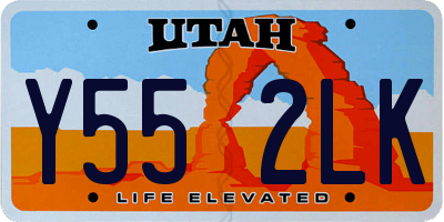 UT license plate Y552LK