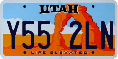 UT license plate Y552LN