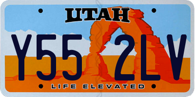 UT license plate Y552LV