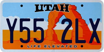 UT license plate Y552LX