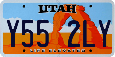 UT license plate Y552LY