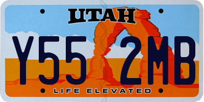 UT license plate Y552MB