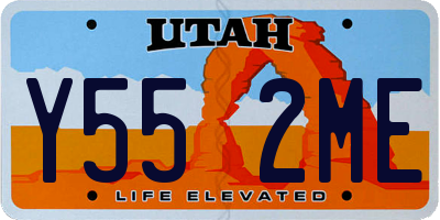UT license plate Y552ME