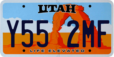 UT license plate Y552MF