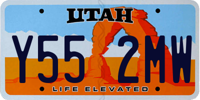 UT license plate Y552MW