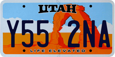 UT license plate Y552NA