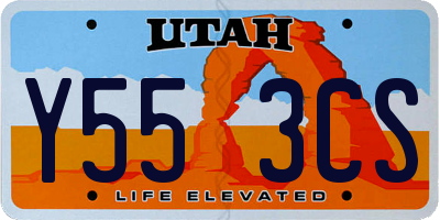 UT license plate Y553CS