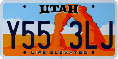 UT license plate Y553LJ