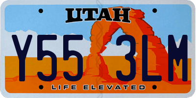 UT license plate Y553LM