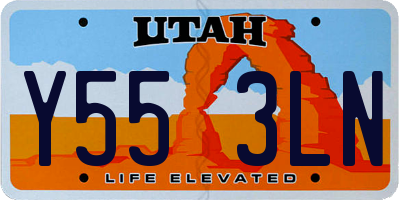 UT license plate Y553LN