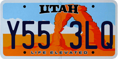 UT license plate Y553LQ