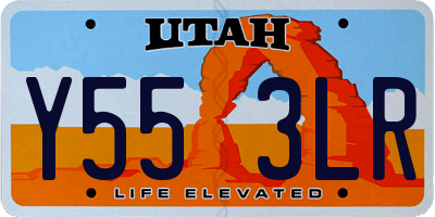 UT license plate Y553LR