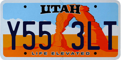 UT license plate Y553LT