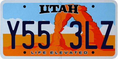 UT license plate Y553LZ
