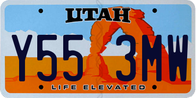 UT license plate Y553MW