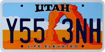 UT license plate Y553NH
