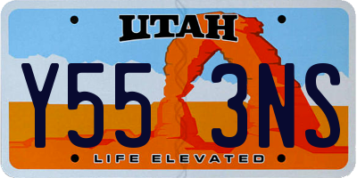 UT license plate Y553NS