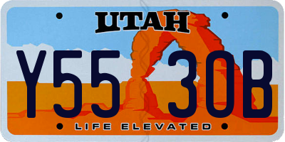 UT license plate Y553OB