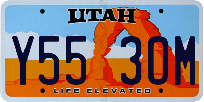 UT license plate Y553OM