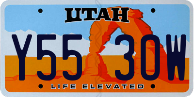UT license plate Y553OW