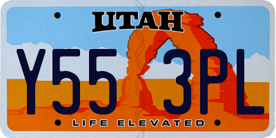 UT license plate Y553PL