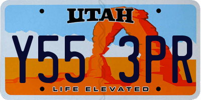 UT license plate Y553PR