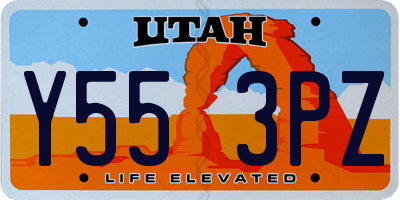 UT license plate Y553PZ