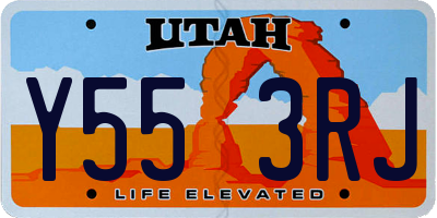 UT license plate Y553RJ