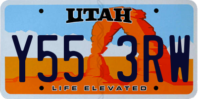 UT license plate Y553RW
