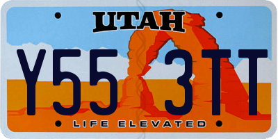 UT license plate Y553TT