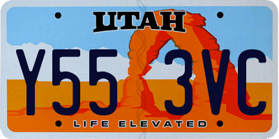 UT license plate Y553VC