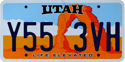 UT license plate Y553VH