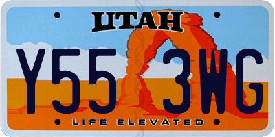 UT license plate Y553WG