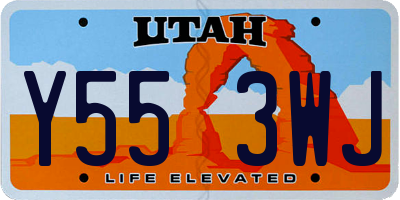 UT license plate Y553WJ