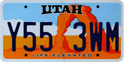 UT license plate Y553WM